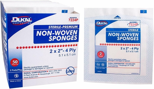 Non-Woven Sponges 2" x 2". Case of 3000 Super Absorbent dressings for