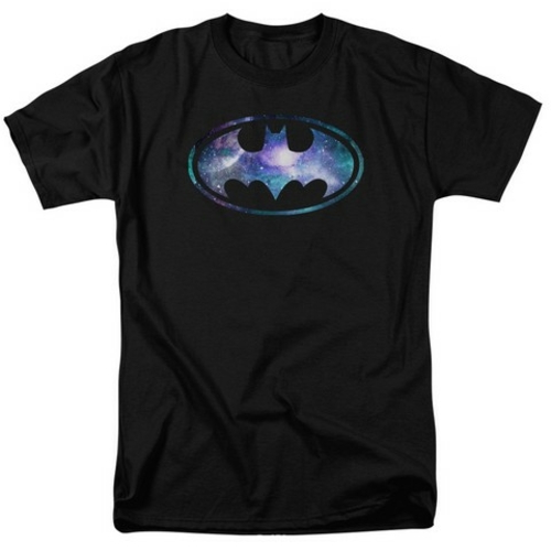 Batman-Galaxy 2 Signal - Short Sleeve Adult 18-1 Tee - Black, Medi