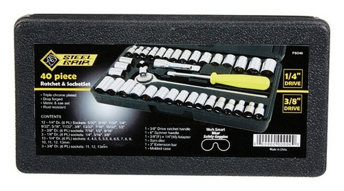 Steel Grip PSO40 40 Piece Ratchet & Socket Set