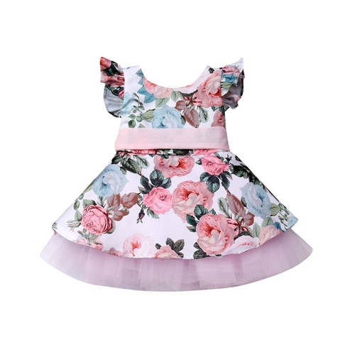 6M-4Y Kids Baby Girl Formal Princess Dress Floral