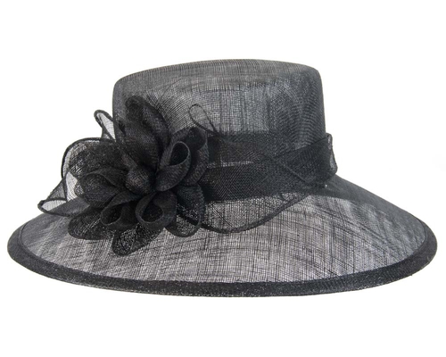 Large black fashion hat