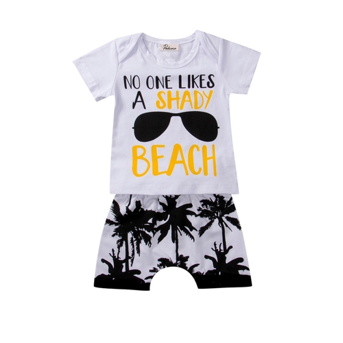 2017 Casual Toddler Baby Boy 2Pcs Summer Beach