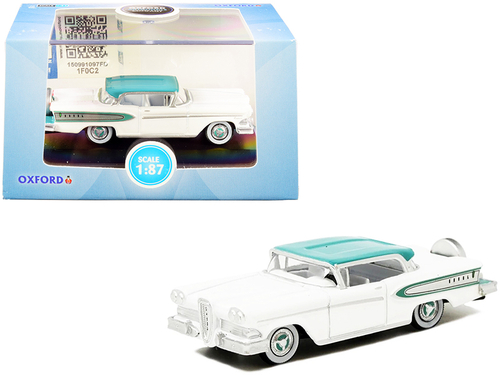 1958 Edsel Citation Snow White and Turquoise 1/87 (HO) Scale Diecast