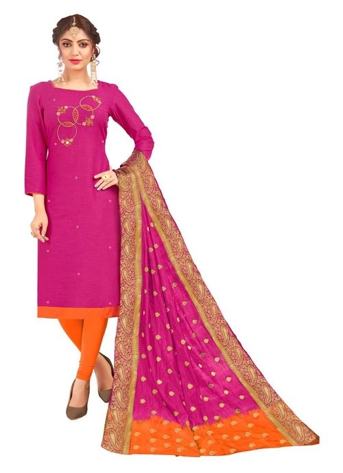 Generic Women's South Slub Cotton Salwar Material