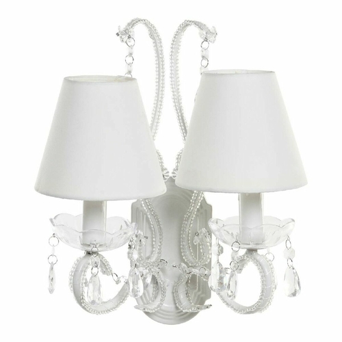 Ceiling Light DKD Home Decor White Transparent Polyester Acrylic Metal