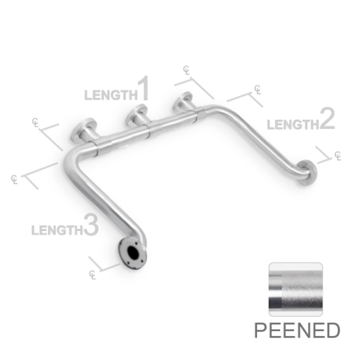 AJW UG20X-V366036 36 X 60 X 36 In. Concealed Set Screw Flange Grab Bar