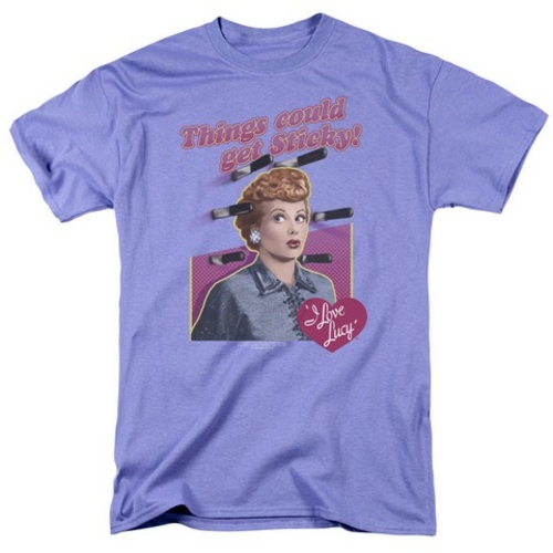 Trevco Lucy-Things Could Get Sticky Short Sleeve Adult 18-1 Tee- Laven