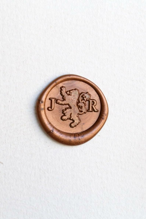 Custom Lion Wedding wax seal stamp, Personalized Wedding Monogram 