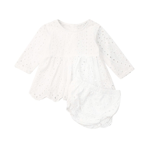 0 24M Infant Baby Girl Clothes Sets White Lace