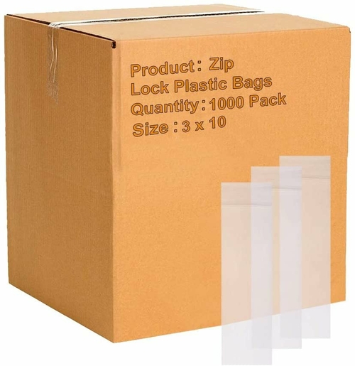 Pack of 1000 Clear Syringe Bags 3 x 10. Zip lock Plastic bags 3x10.1.5