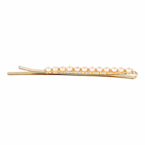 Hair Clips Eurostil DORADO CON Beads Golden (2 uds)