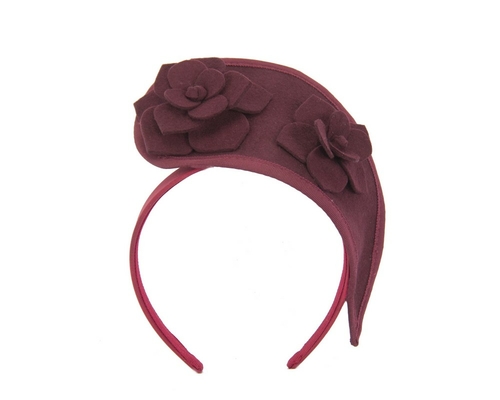 Wine tall winter racing crown fascinator