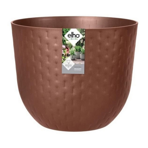 Plant pot Elho Fuente Grains Circular Brown Plastic (Ø 46,5 x 38,4 cm)