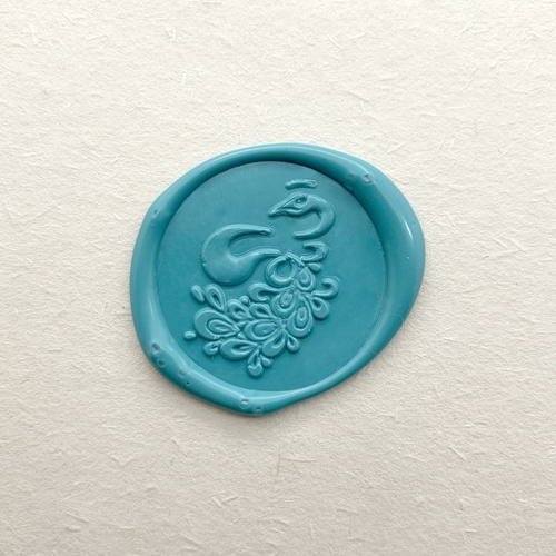 Peacock Wax Seal Stamp Kit - Peahen Sealing Wax Stamp