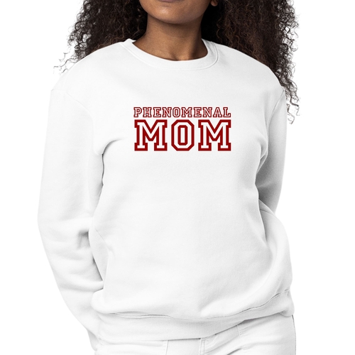 Womens Graphic Sweatshirt Phenomenal Mom Red Print
