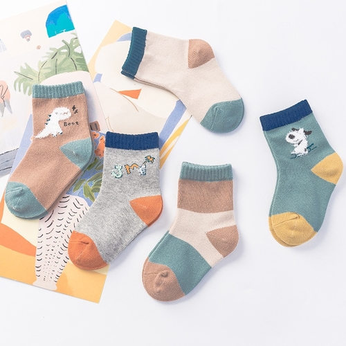 Baby Boy Socks 5 Pairs Children Autumn Winter