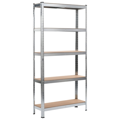 Storage Shelf Silver 35.4"x11.8"x70.9" Steel and MDF