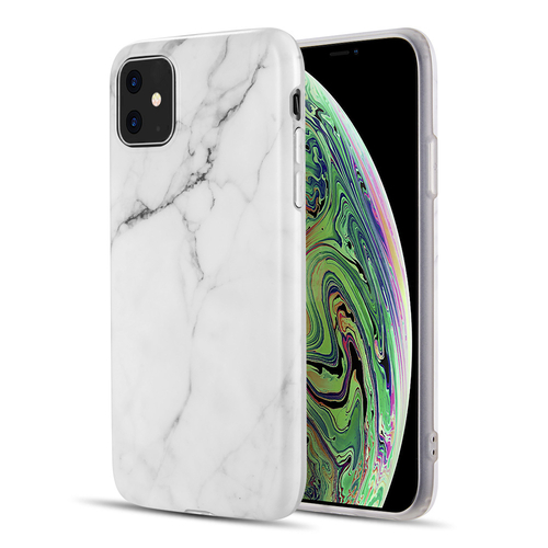 Dream Wireless TIIP1254-MARB-WT Marble IMD Soft TPU Case for iPhone 12