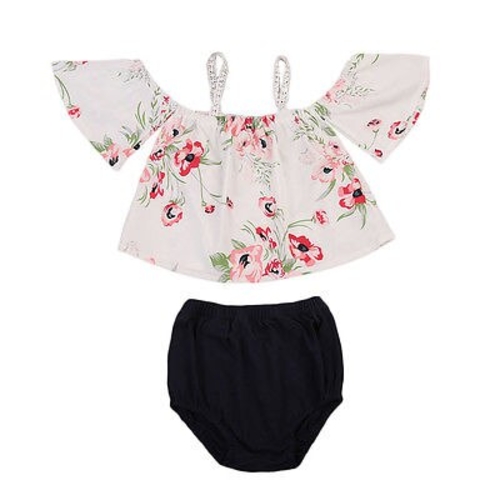 Cute Newborn Infant Baby Girls Floral Tops Shorts