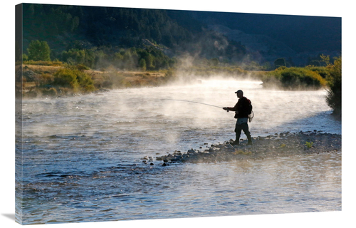 Global Gallery GCS-486567-40-142 40 in. Fly Fishing Art Print - Vic Sc