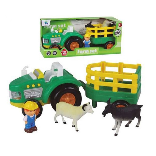 Vehicle Playset Farm with sound Lights Tractor Trailer 10 x 33 x 13 cm
