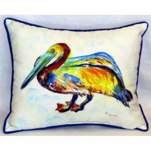 Betsy Drake HJ984A Gertrude Pelican Indoor & Outdoor Throw Pillow- 16 