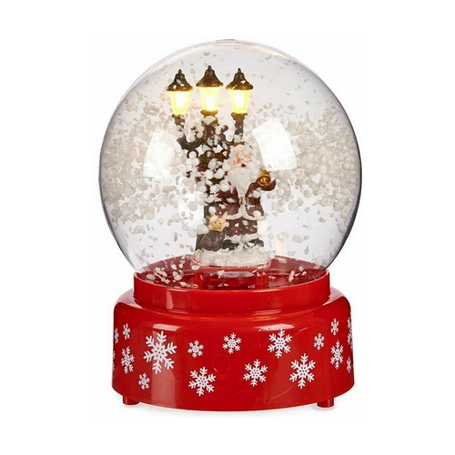 Snowball Father Christmas Red Plastic Polyresin 13 x 18,5 x 13 cm