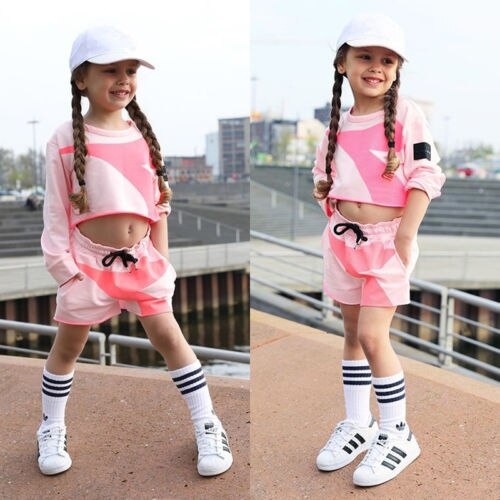 Newborn Kid Baby Girls Long Sleeve Crop Tops T