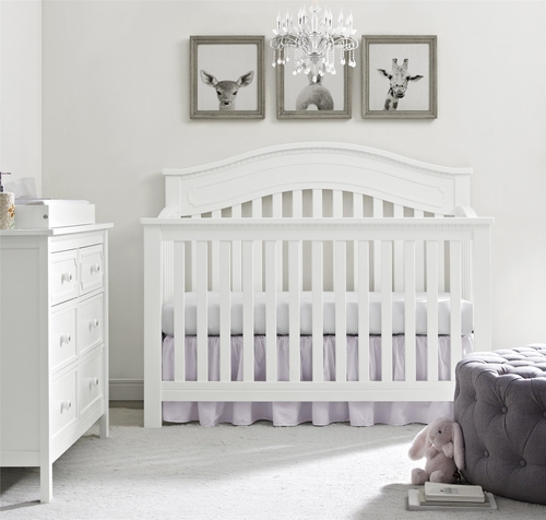 Baby Relax DA7608B4 Rivers 5 - in - 1 Convertible Crib, White