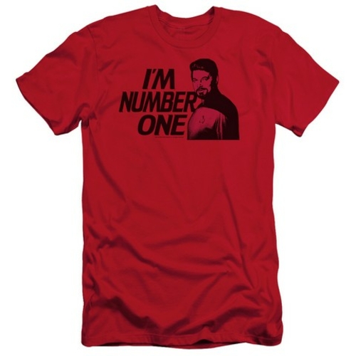 Trevco Star Trek-Im Number One - Short Sleeve Adult 30-1 Tee - Red- 2X