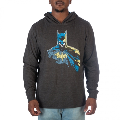 Batman 807823-M Batman Dark Knight Character Heather Hoodie - Medium