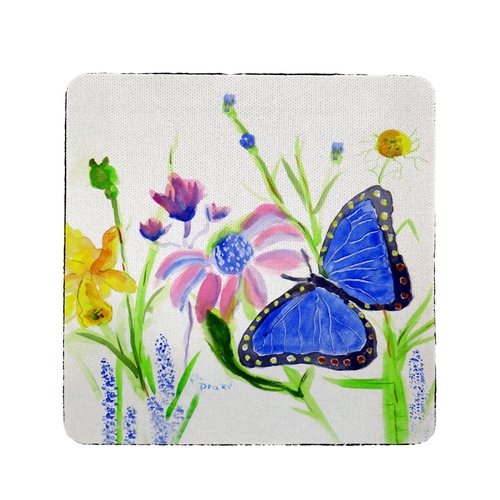 Betsy Drake CT349 Blue Morpho Coaster - Set of 4