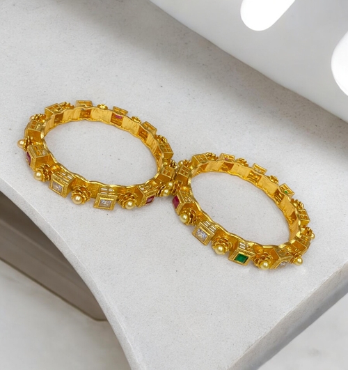 Elegant Gold-Plated Bangles: Timeless Charm with Modern Sophistication