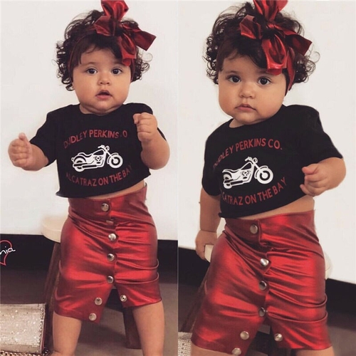 Summer Kids Baby Girls Outfits Streetwear Short