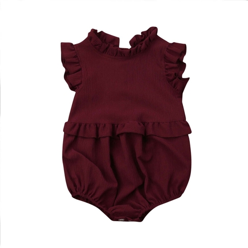 Cute Newborn Baby Boys Girls Bodysuit Ruffles