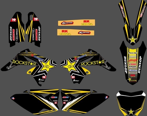 0122 Black Star TEAM GRAPHICS & BACKGROUNDS DECALS