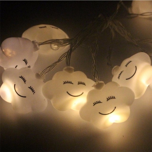 10 Led Emoji Cloud Shape String Lights DIY Party