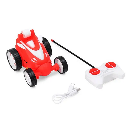Remote Control Stunt Car with Rechargeable Battery and Charging Cable