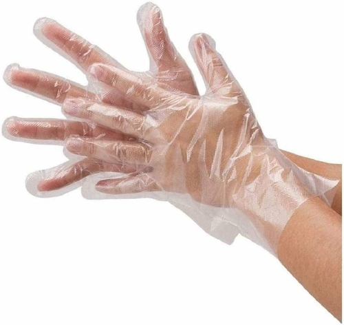 Polyethylene Gloves. Pack of 100 Clear Gloves for Washing Dishes