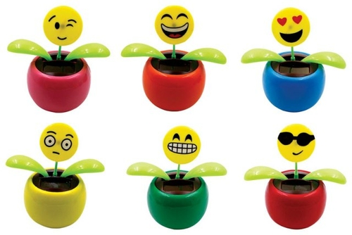 Diamond Visions 08-1680 Assorted Solar Emoji Jigglers - pack of 36