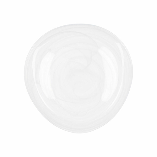 Flat plate Quid Boreal White Glass Ø 30 cm (6 Units) (Pack 6x)