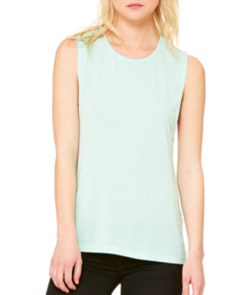 Bella B8803 Canvas Ladies Flowy Scoop Muscle Tank - Mint, Large