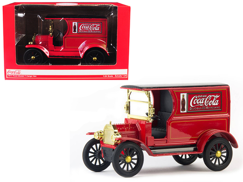 1917 Ford Model T Cargo Van \Coca-Cola\" Red with Black Top 1/24