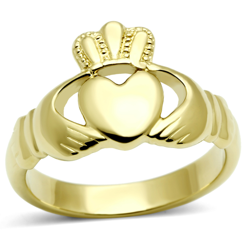Women IP Gold Stainless Steel Ring with No Stone in No Stone - Size 7