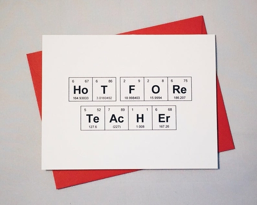Hot For Teacher  Sentimental Elements Card