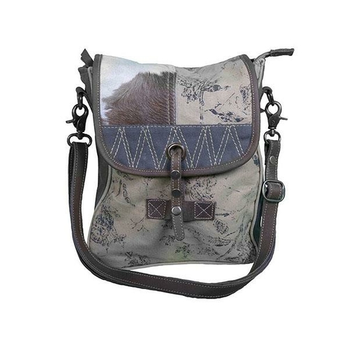 Moo Canvas Patchwork Handbag