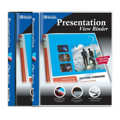 Bazic 3129 10-Pockets Presentation Book Pack of 24