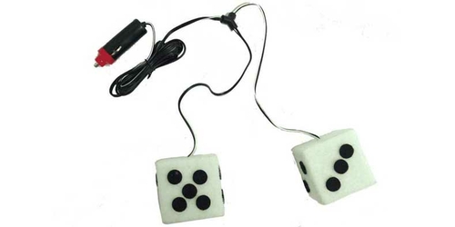 12 Volt White Lighted Dice