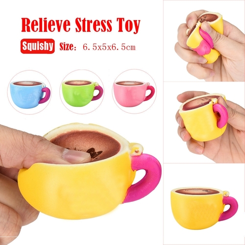 Kawaii Coffee Cup Squishy S Rising Cream