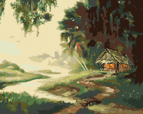 Zuty - Paint by Numbers - COTTAGE IN THE WILDERNESS 2 (D. RUSTY RUST),